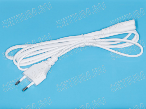 Кабель (шнур) питания 220В CEE7/16 - C7, для аудиотехники, белый, 2.5А, 1,8м фото 9