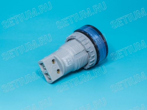 Сигнальная лампа d 30 мм, синяя фото 5