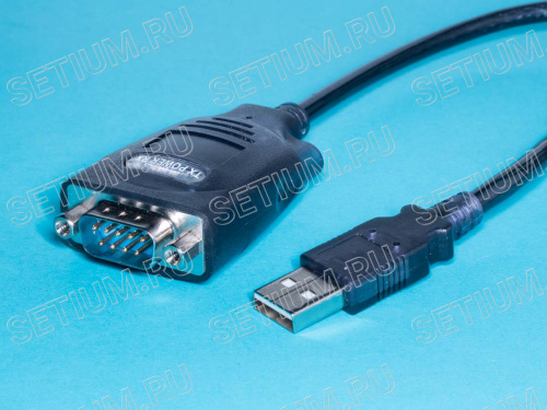 Кабель-конвертер USB, тип А вилка - D-SUB 9 вилка RS-232 COM-port, 1 метр, FTDI чип фото 3