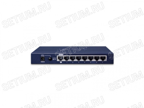 Управляемый L2 коммутатор Planet 8 портов 10/100/1000Мб/с, 2 слота SFP 100/1000Мб/с SFP, POE или 12в DC питание фото 4