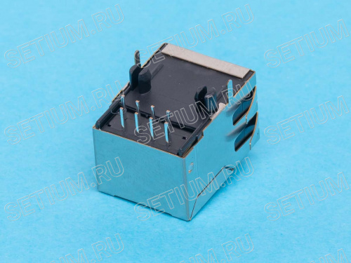 Разъем RJ-45 на плату, 8P8C, тип 16, экранированный фото 2 Разъем RJ-45 на плату, 8P8C, тип 16, экранированный TJ16S-8P8C фото 2