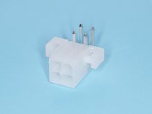 Разъем питания Mini-Fit 4 контакта, вилка на плату, прямой угол, под винты, шаг 4,2мм MF-4MRB