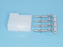 Разъем питания 4 контакта, вилка на кабель, к дисководу, шаг 5,08 TH-4M