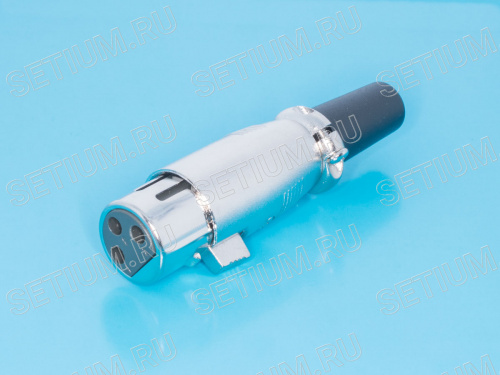 Разъем микрофонный XLR, гнездо на кабель, 3 контакта AUB-71 фото 2