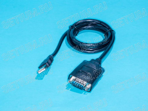 Кабель-конвертер USB, тип А вилка - D-SUB 9 вилка RS-232 COM-port, 1 метр, FTDI чип фото 2