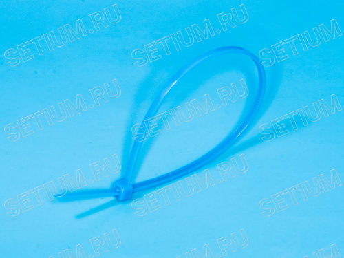 Стяжка (хомут) пластиковая нейлоновая 200 х 3.2 мм, синяя, упаковка 100 шт. CV-200SBL CV-200SBL