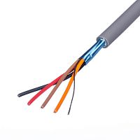 Кабель коммуникационный 4 провода, 24 AWG, бухта 50м, экранированный, серый 