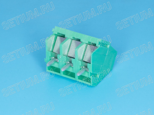 Клеммник с винтом 3 позиции, шаг 5,00мм, угловой, 60 градусов фото 5