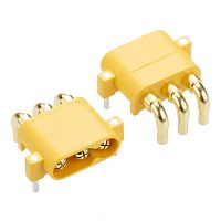 Разъем силовой MR30, 3 контакта, штекер на плату угловой MR30PW30-M.G.Y