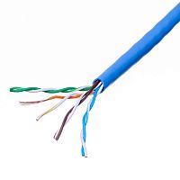 Кабель Витая пара 8 проводов, кат. 5е, многожильный, (PCnet),  бухта 300м, синий PCnet