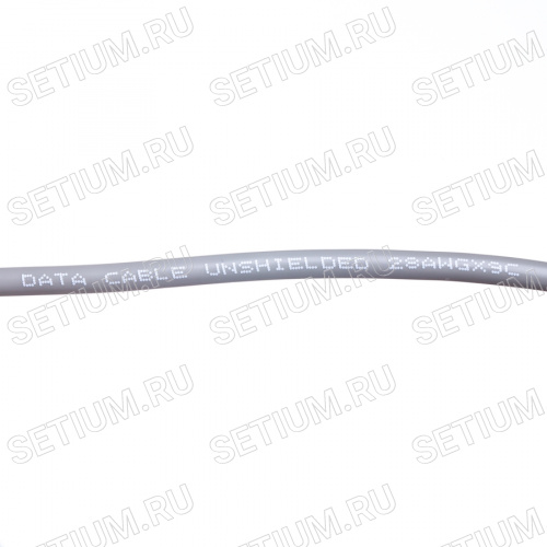 Кабель коммуникационный 9 проводов, 28 AWG, бухта 50м, неэкранированный, серый фото 2
