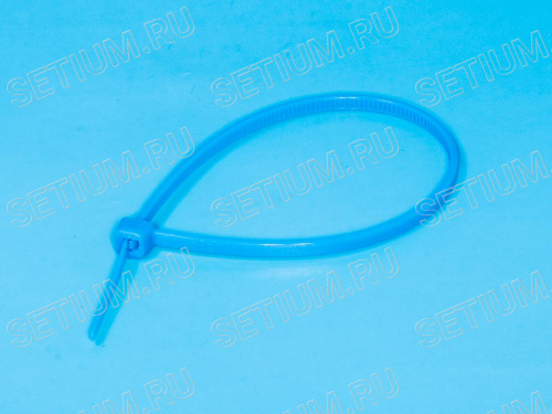 Стяжка (хомут) пластиковая нейлоновая 200 х 3.2 мм, синяя, упаковка 100 шт. CV-200SBL CV-200SBL фото 4