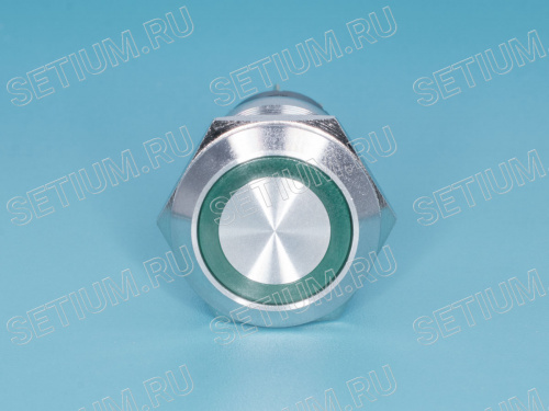 Кнопка управления герметичная, с подсветкой, с фиксацией, d 22 мм, 2НР+2НЗ, зеленая фото 3