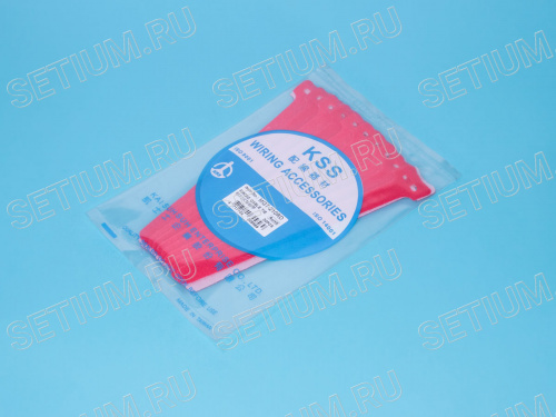 Стяжка 210х16 мм с липучкой, красная, упак. 20 шт. MGT-210RD фото 3