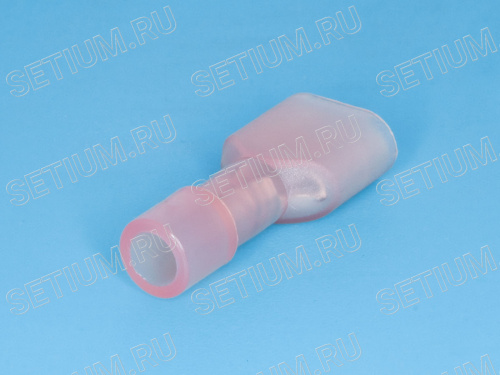 Клемма ножевая 6,3мм, гнездо на провод 0,25-1,0мм, полностью изолированная под контакт 0,8мм, кратно 100шт фото 3