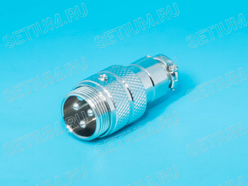 Разъем M16 3 контакта вилка на кабель, наружная резьба, тип GX16 AC-M16-3MA