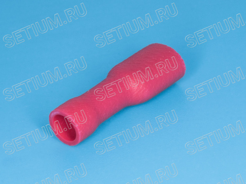 Клемма ножевая 4,8мм, гнездо на провод 0,25-1,5мм, полностью изолированная, кратно 100шт. фото 3