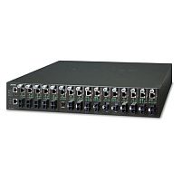 Шасси для медиаконвертеров Planet серии FST/GST, 16 слотов, 19', управляемое, SNMP, 220в АС, слот для резервного блока питания