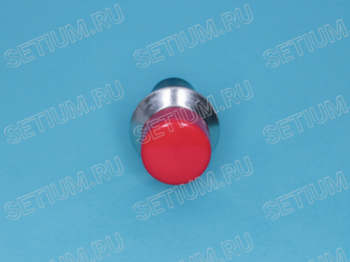 Кнопка круглая 14мм 220в 1А с фиксацией, красная фото 4