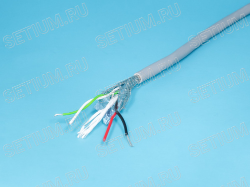 Кабель USB 4 провода, бухта 50 м, серый фото 3