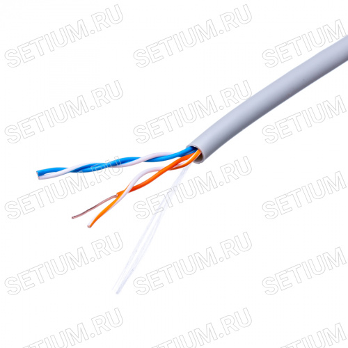 Кабель Витая пара 4 провода, кат. 5, (PCnet), бухта 305м, серый UTP2-24R5