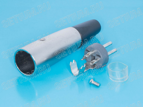 Разъем микрофонный XLR, вилка на кабель, 3 контакта фото 4 Разъем микрофонный XLR, вилка на кабель, 3 контакта AUD-71 фото 4