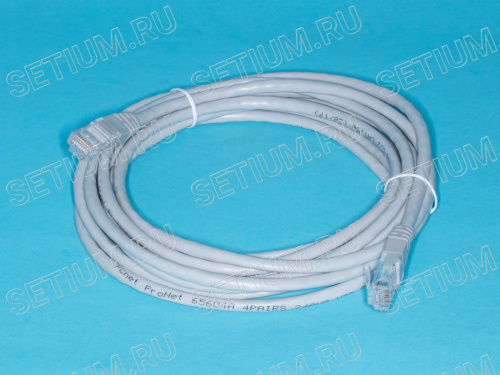 Патч-корд (шнур) RJ-45 - RJ-45 кат.5е, 4м, серый SC03-8P8C4-G
