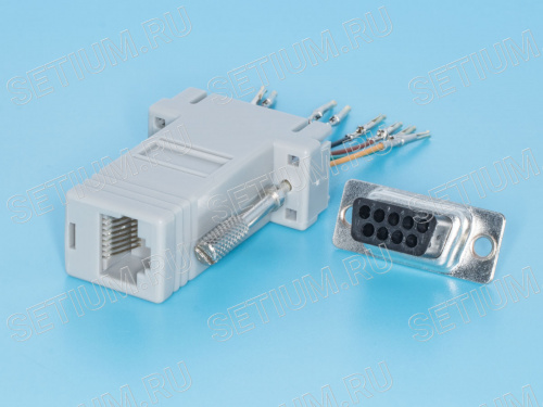 Переходник D-SUB 9 гнездо - RJ45 гнездо GC-9FT8 фото 4