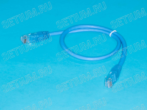 Патч-корд (шнур) RJ-45 - RJ-45 кат.5е, 0,5м, синий SC03-8P8C0.5-B