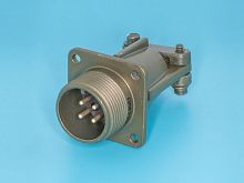 Разъём Amphenol серии MS  4 контакта, вилка на кабель, наружная резьба, крепление на панель MS3100E-14S-2P