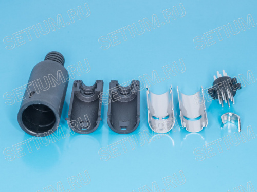 Вилка mini DIN 6 контактов на кабель MDN-6M фото 3