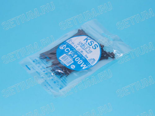 Стяжка 100x2,5мм с защитой от УФ, черная, упак. 100 шт. CV-100-W фото 4