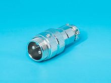 Разъем M16 2 контакта вилка на кабель, наружная резьба, тип GX16 AC-M16-2MA