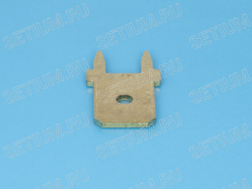 Клемма ножевая 6,3мм, вилка на плату, кратно 100шт. фото 3