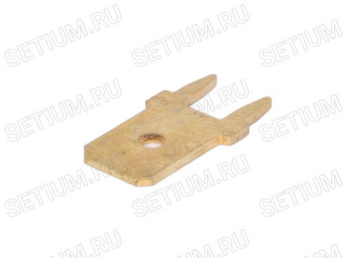 Клемма ножевая 6,3мм, вилка на плату, кратно 100шт.