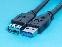 Кабель USB 3.0, тип А-A, вилка-гнездо, 1,8 метра