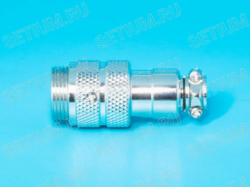 Разъем M16 2 контакта вилка на кабель, наружная резьба, тип GX16 AC-M16-2MA фото 4