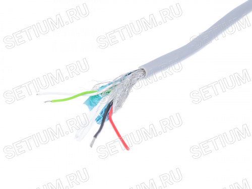 Кабель USB 4 провода, бухта 50 м, серый