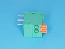 Клеммник с зажимом 2 позиции, шаг 2,54 мм, прямой угол