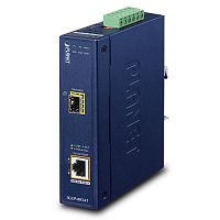 Промышленный медиаконвертер 1 порт 802.3bt PoE++ 1Гб/с + 1 SFP слот 1Гб/с