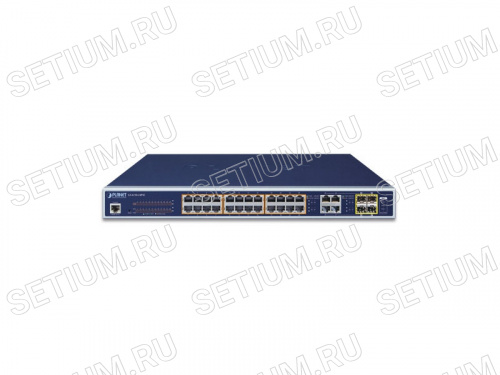 Управляемый PoE коммутатор 2-го уровня 24 порта 1Гб/с 4 комбо порта TP/SFP 1Гб/с фото 3