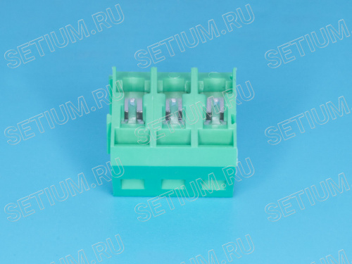 Клеммник с винтом 3 позиции, шаг 5,00мм, угловой, 60 градусов фото 3