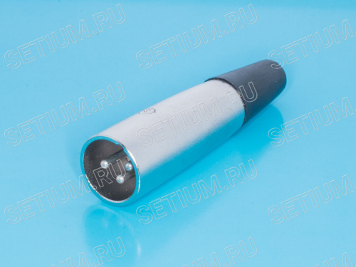 Разъем микрофонный XLR, вилка на кабель, 3 контакта фото 2 Разъем микрофонный XLR, вилка на кабель, 3 контакта AUD-71 фото 2