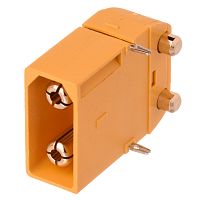 Разъем силовой XT90, 2 контакта, штекер на плату угловой XT90PW30-M.G.Y