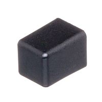 Колпачок квадратный для мини кнопки, черный, тип 2, размер 7,2х7,2х9,6мм