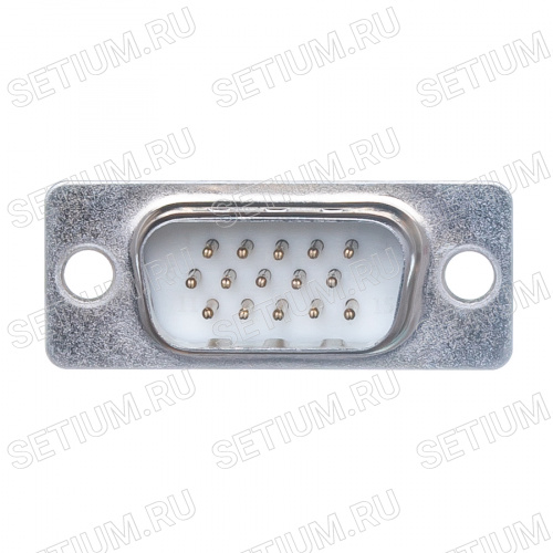 Разъем D-SUB 15 контактов высокой плотности, вилка на кабель, пайка DHS-15M фото 5