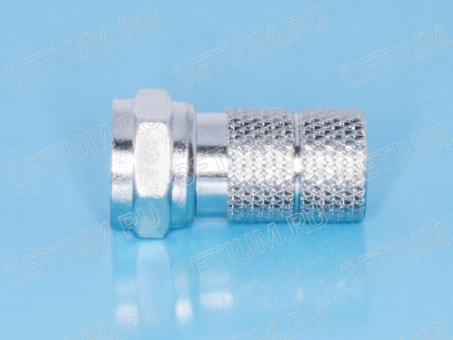 Разъем F вилка на кабель RG-59, накручивающийся F-U59P фото 4