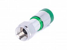 Разъем F вилка на кабель RG-6, обжимной, водонепроницаемый F-C6PW