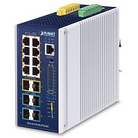 Промышленный управляемый L3 коммутатор 8 портов 802.3bt PoE 1Гб/с +  2 слота SFP 2.5Гб/с + 4 слота SFP 10Гб/с