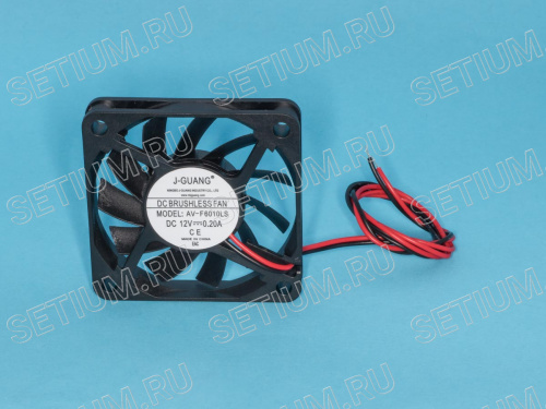 Вентилятор 60х60х10, 12В, 0.20А,  подшипник скольжения, AV-F6010LS CF60-10 фото 4